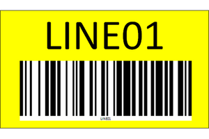 Wall mount sign with barcode - one side