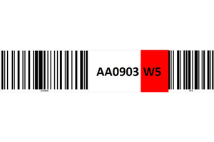 Magnetic rack barcode with check digit barcode