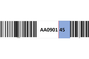 Magnetic rack barcode with check digit barcode