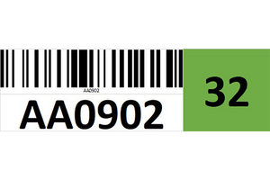 Magnetic rack barcode with check digit - right side