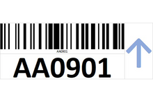 Load image into Gallery viewer, Magnetic rack barcode with guiding arrow - right side
