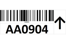 Load image into Gallery viewer, Magnetic rack barcode with guiding arrow - right side
