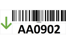 Load image into Gallery viewer, Magnetic rack barcode with guiding arrow - left side
