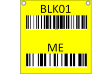 Load image into Gallery viewer, Hanging sign with barcode and check digit - two sided
